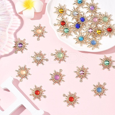 39Pcs 13 Colors Transparent Resin Pendants FIND-YW0009-57-1