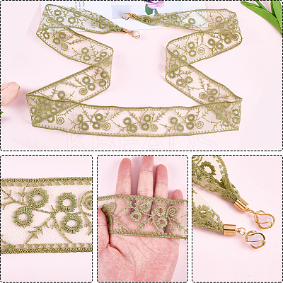 1Pc Cotton Polyester Lace Headbands for Women AJEW-CY0001-73A-1