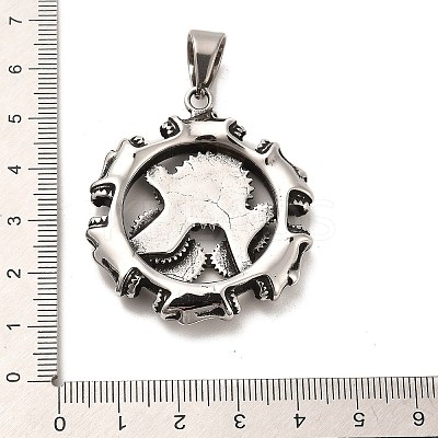 Tibetan Style 304 Stainless Steel Pendants STAS-M334-17AS-1