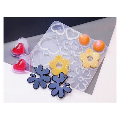 DIY Bohemian Style Pendant & Cabochon Silicone Molds DIY-A039-04-1
