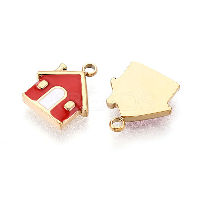 304 Stainless Steel Enamel Pendants STAS-T068-23-1