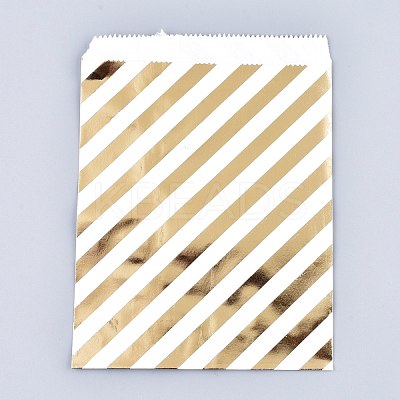 Diagonal Stripe Pattern Eco-Friendly Paper Bags AJEW-M207-F01-03-1