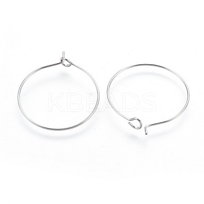316 Surgical Stainless Steel Hoop Earring Findings STAS-P221-01D-P-1