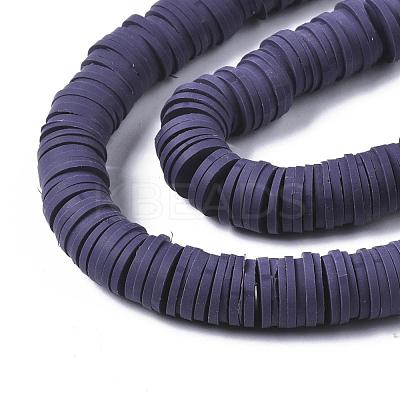 Flat Round Handmade Polymer Clay Beads CLAY-R067-10mm-04-1