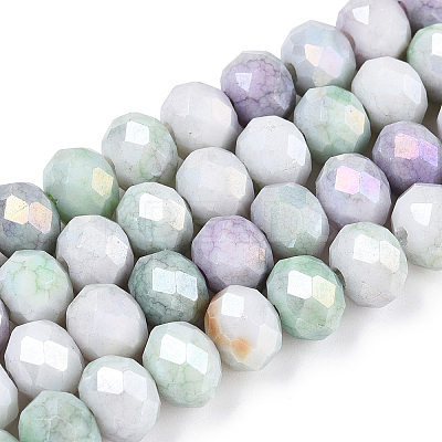 Ombre Effect Dyed Glass Beads Strands X-GLAA-C023-02B-A-1