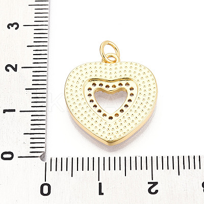 Brass Micro Pave Clear Cubic Zirconia Pendants KK-N268-47G-1