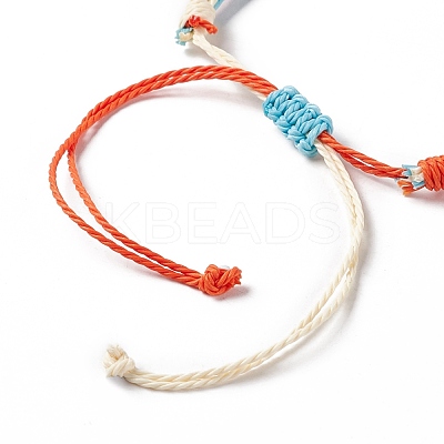 4Pcs 4 Style Alloy & Glass Braided Bead Bracelets Set BJEW-B065-09B-1