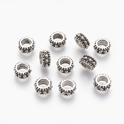 Tibetan Style Alloy European Beads LS-X-MPDL-7610-AS-NR-1