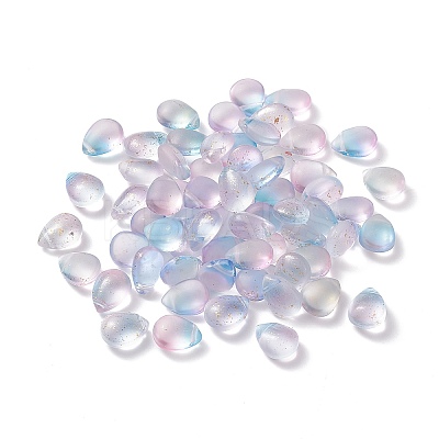 Two Tone Transparent Spray Painted Glass Beads GLAA-T017-01-B03-1