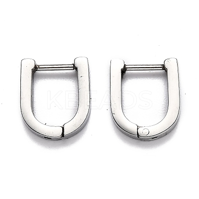 Tarnish Resistant 304 Stainless Steel Huggie Hoop Earrings STAS-J033-12A-P-1