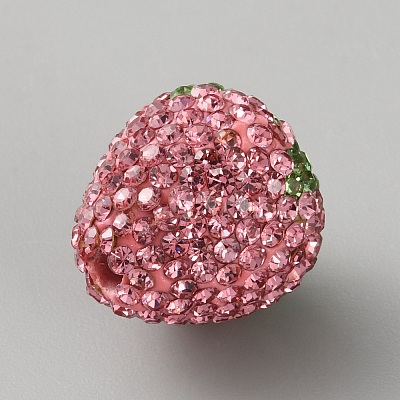 Handmade Polymer with Rhinestone Clay Beads CLAY-TAC0017-02E-1