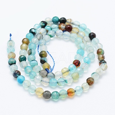 Natural Agate Beads Strands X-G-E469-12P-1