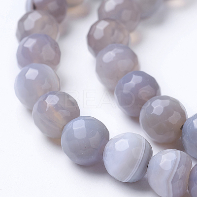Natural Banded Agate Beads Strands G-G754-02-10mm-1