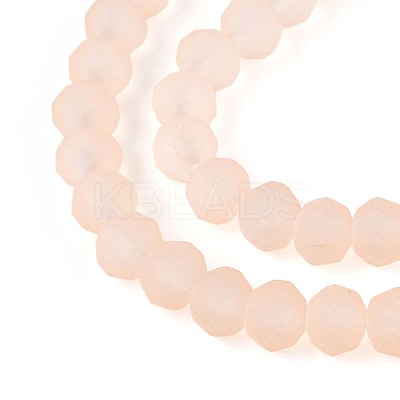 Baking Paint Frosted Glass Beads Strands FGLA-N003-6mm-07-1