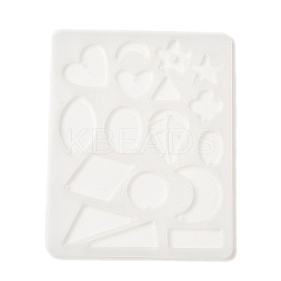 Leaf Heart Rectangle DIY Pendant Silicone Molds DIY-G109-01B-1