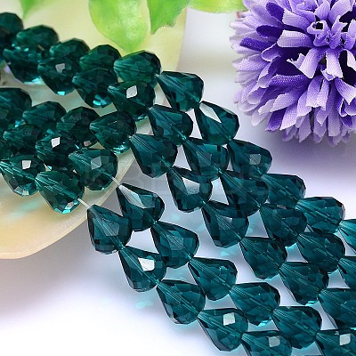 Faceted Teardrop K9 Glass G-M185-10x8mm-24A-1