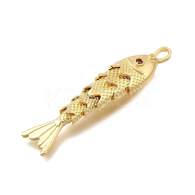 Brass Micro Pave Cubic Zirconia Pendants X-KK-Z125-06G-02-1
