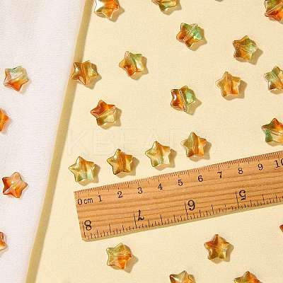 100Pcs Gradient Color Handmade Lampwork Beads DIY-SZ0010-51B-1