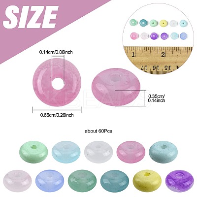 120Pcs 2 Colors Baking Paint Imitation Jade Glass Beads DGLA-FS0001-21A-1