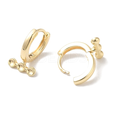 Brass Stud Earring Findings KK-U013-10G-1