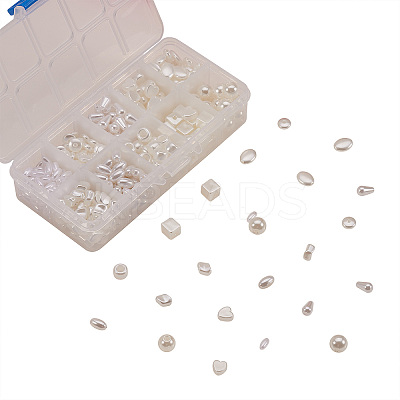 Large Hole Round Imitation Pearl Acrylic Beads OACR-CJ0001-09-1