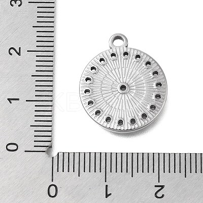 304 Stainless Steel Pendant Rhinestone Settings STAS-D192-14P-1
