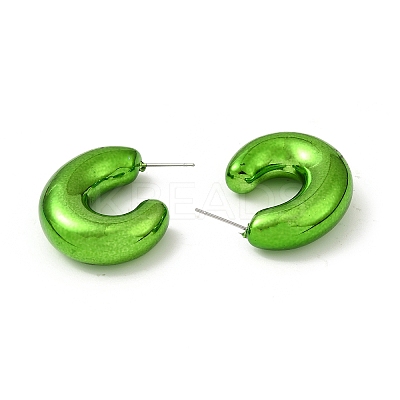 Donut Acrylic Stud Earrings EJEW-P251-31-1