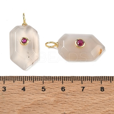 Natural White Agate Pendants KK-CBAF9BC-20G-08-1