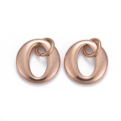 304 Stainless Steel Charms STAS-L218-12RG-1