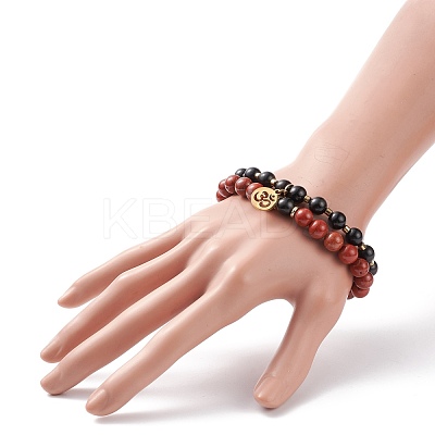 Beaded Stretch Bracelet Sets BJEW-JB08345-1