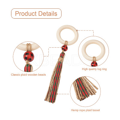 8Pcs 2 Color Wooden Napkin Rings AJEW-CF0001-08-1