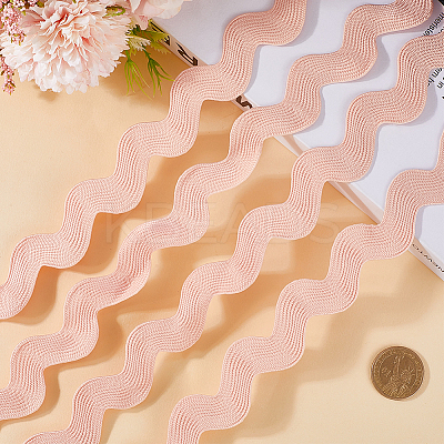 9 Yards Polyester Wavy Fringe Trim Ribbon OCOR-XCP0002-94B-1