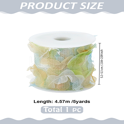 5 Yards Polyester Lace Trim OCOR-LP0006-04B-1