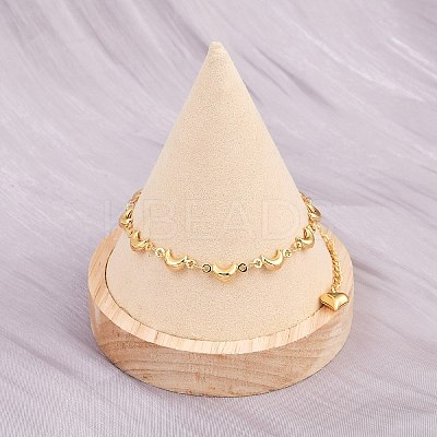 304 Stainless Steel Link Bracelets for Women BJEW-D359-07G-1