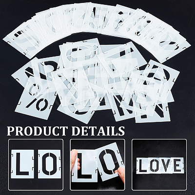 42Pcs 42 Styles Reusable PET Drawing Stencil DIY-WH0374-80-1