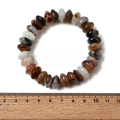 Natural Agate Beads Stretch Bracelets for Women Men G-P614-07-1