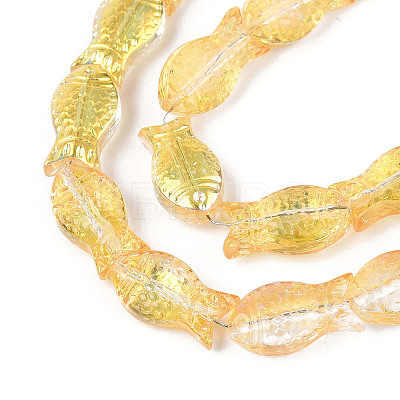 Transparency Electroplate Glass Beads Strands GLAA-T023-40B-03-1