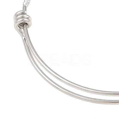 Tarnish Resistant Adjustable 304 Stainless Steel Expandable Bangle Making BJEW-G482-03P-1
