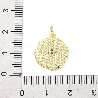 Brass Micro Pave Cubic Zirconia Pendants KK-D325-55G-1