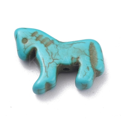 Synthetic Turquoise Dyed Horse Beads G-B015-02-1