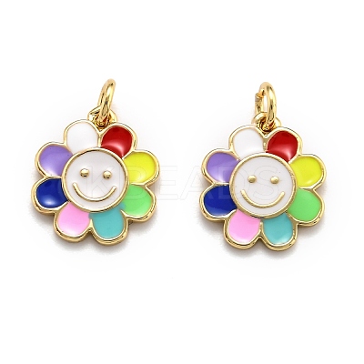 Brass Enamel Charms KK-O135-01-1