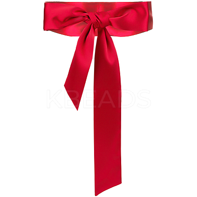 Satin Cloth Ribbon Wrap Around Chain Belt AJEW-WH0314-198C-1