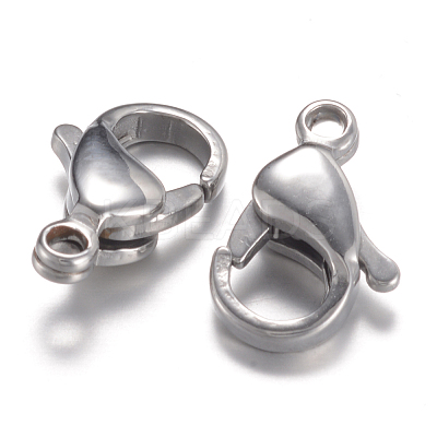 Tarnish Resistant 304 Stainless Steel Lobster Claw Clasps LS-STAS-P095-05-1