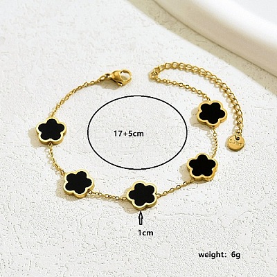 201 Stainless Steel Cable Chain Bracelets with Lobster Claw Clasp CK5419-2-1