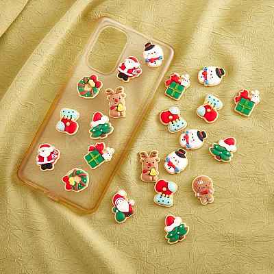 45Pcs 9 Styles Christmas Theme Opaque Resin Cabochons JX253A-1