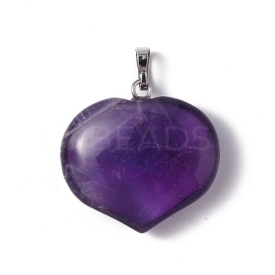 Natural Amethyst Pendants G-G956-D06-1