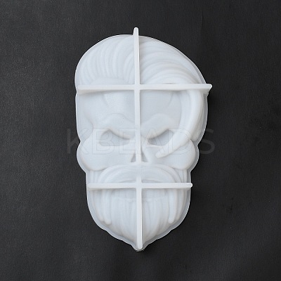Angry Skull Display Decoration Statue Silicone Molds DIY-L071-08B-1