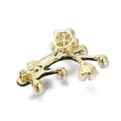 Flower Alloy Crystal Rhinestone Brooch LS-JEWB-Q002-06G-1