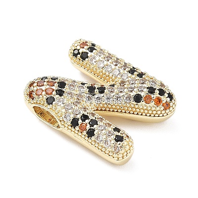 Brass Micro Pave Cubic Zirconia Pendants KK-Z108-02G-N-1