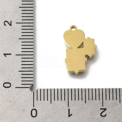 Ion Plating(IP) 304 Stainless Steel Manual Polishing Charms STAS-M059-05G-01-1